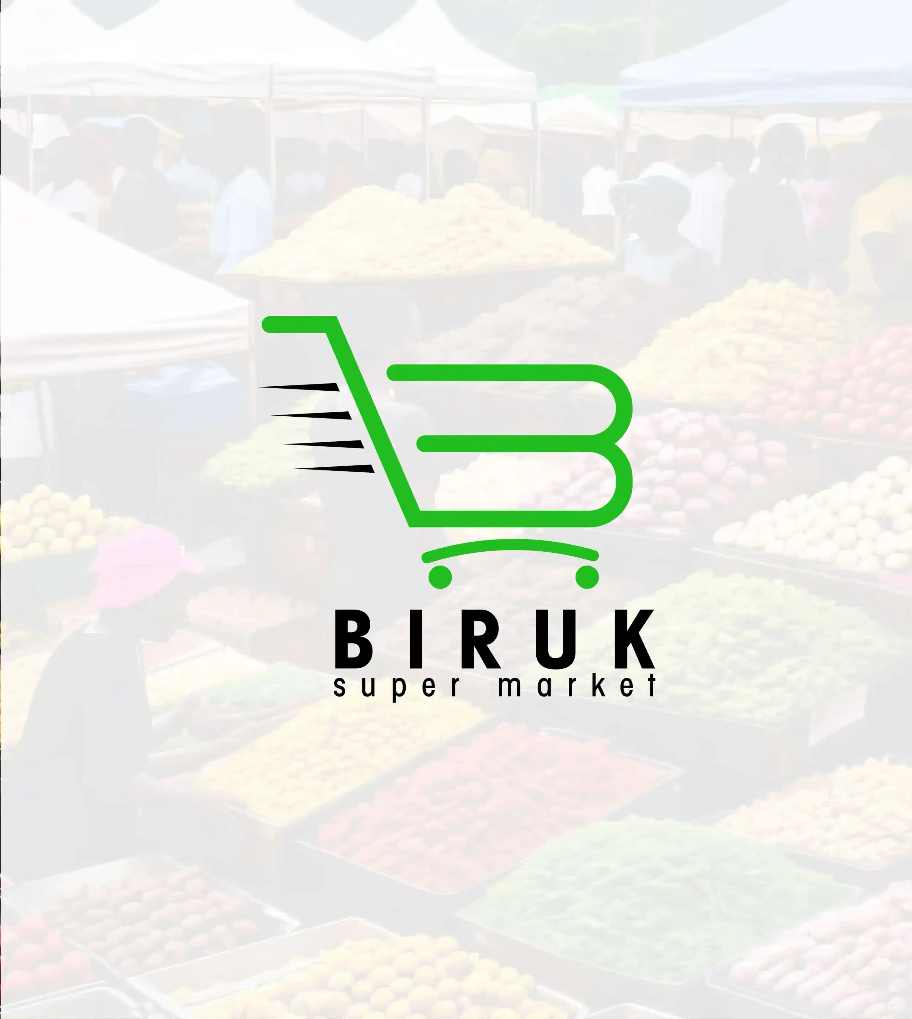 Biruk Supermarket logo design - retail brand identity